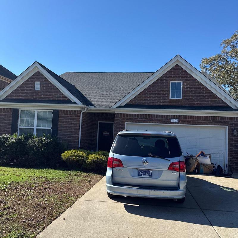 Asphalt shingle roof with hail damage in Mt. Juliet