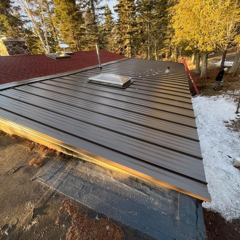 Image II standing seam steel roofing with skylights Image II standing seam steel roofing with skylights