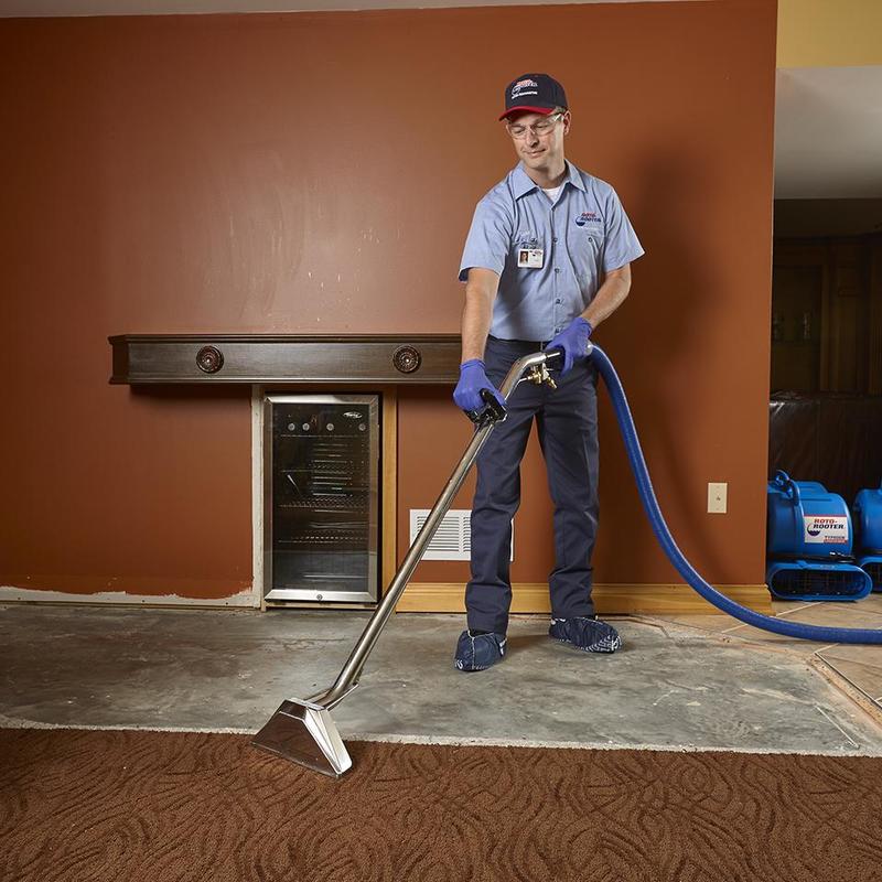 Carpet water extraction during water damage cleanup