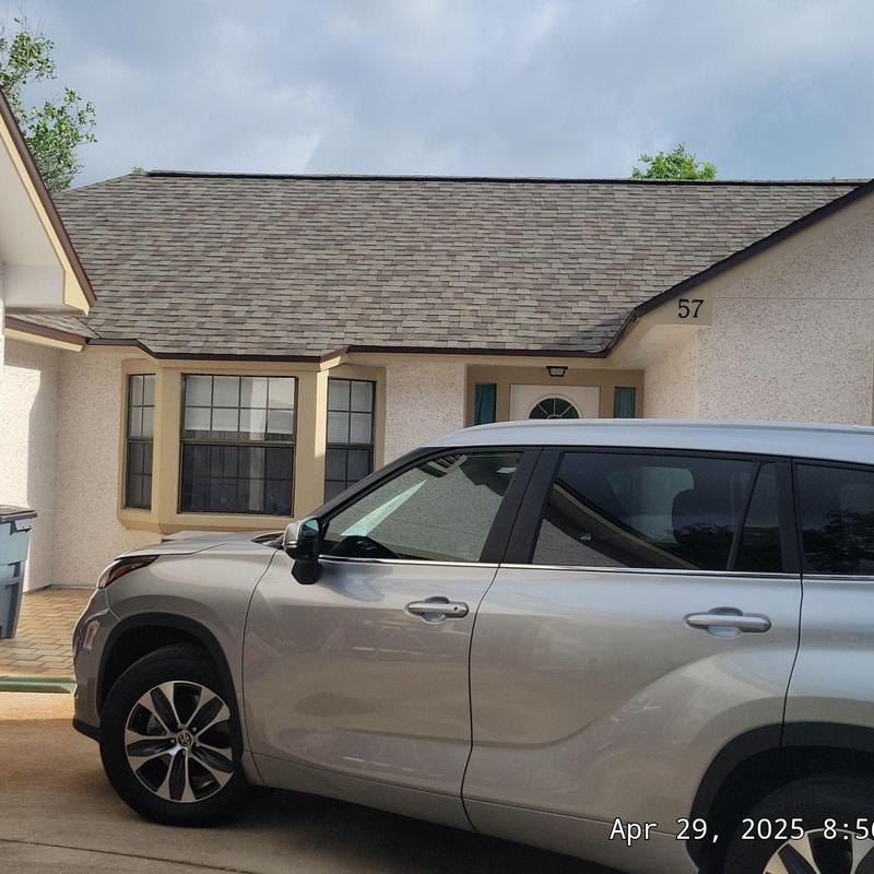 Asphalt shingle roof replacement on residential home Asphalt shingle roof replacement on residential home