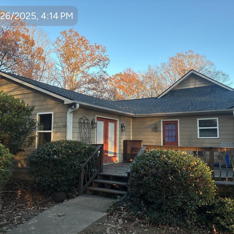 GAF Timberline HDZ roof with deck and gutters GAF Timberline HDZ roof with deck and gutters