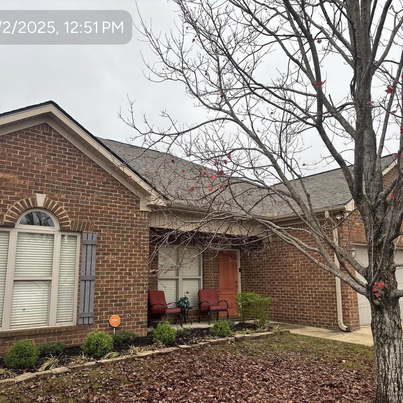 Owenes Corning Oakridge shingles on brick house roof Owenes Corning Oakridge shingles on brick house roof