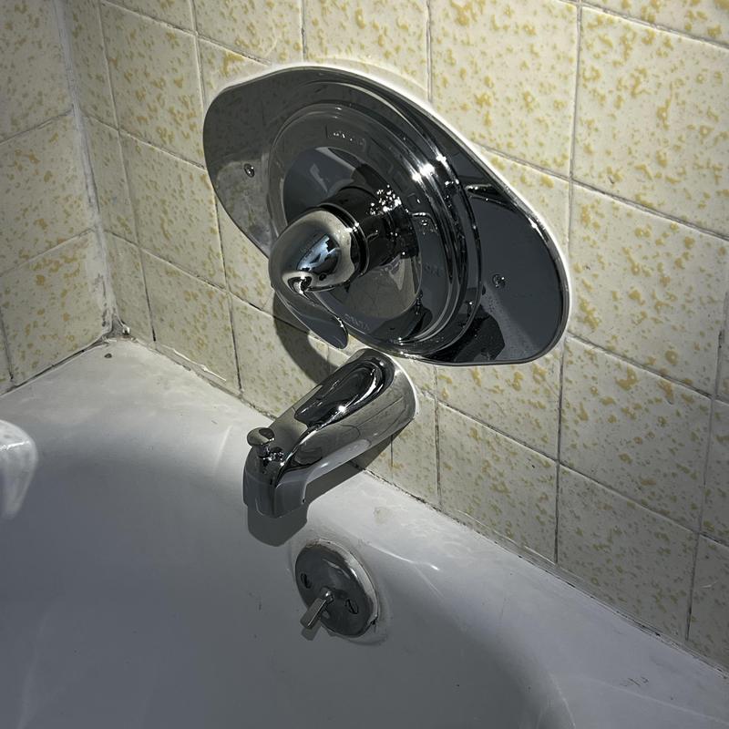 Delta shower valve and tub spout installation in tiled wall
