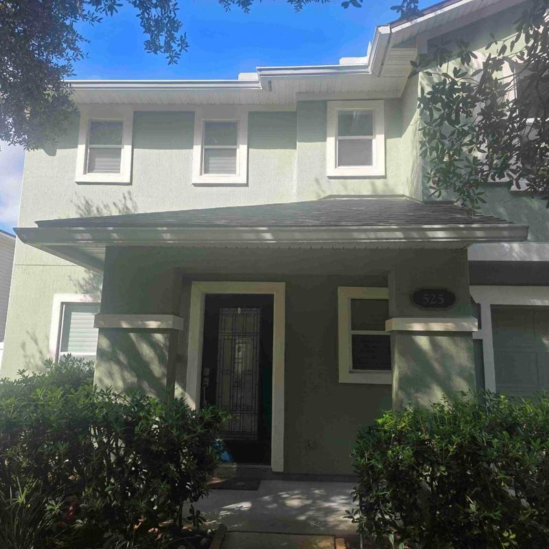 6K style gutters installation on residential house 6K style gutters installation on residential house