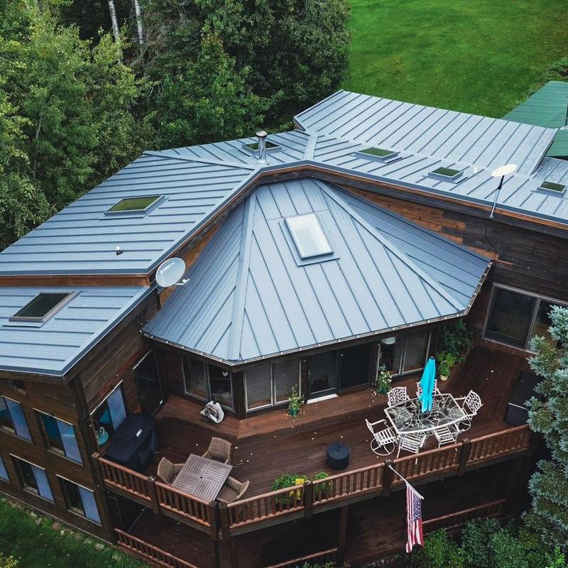 Image II standing seam steel roof with Velux skylights Image II standing seam steel roof with Velux skylights