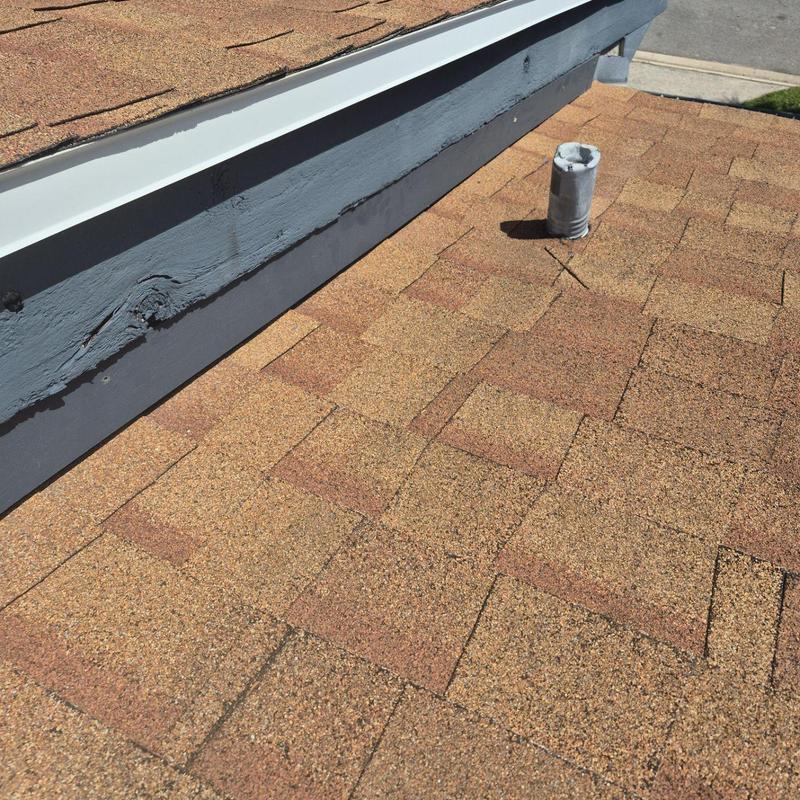 Neoprene plumbing boot on shingle roof Neoprene plumbing boot on shingle roof