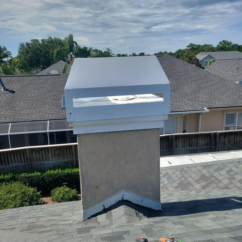 Chimney chase cover replacement on shingle roof Chimney chase cover replacement on shingle roof