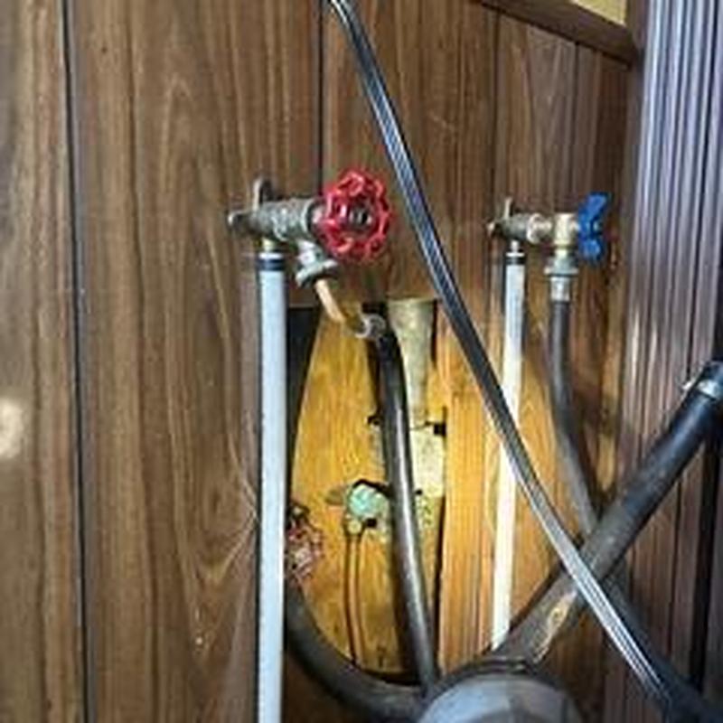 Washing machine braided hoses and shut-off valves installed