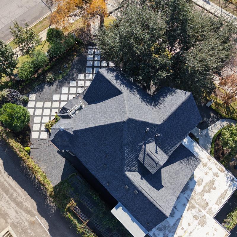 CertainTeed Landmark Moire Black shingle roof installation