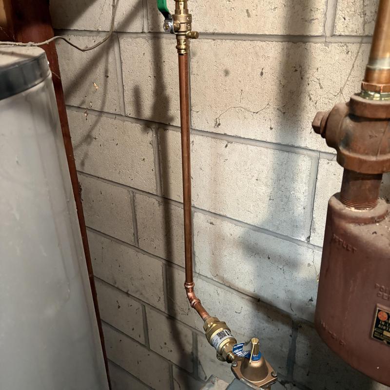 Boiler autofill and backflow preventer piping installation