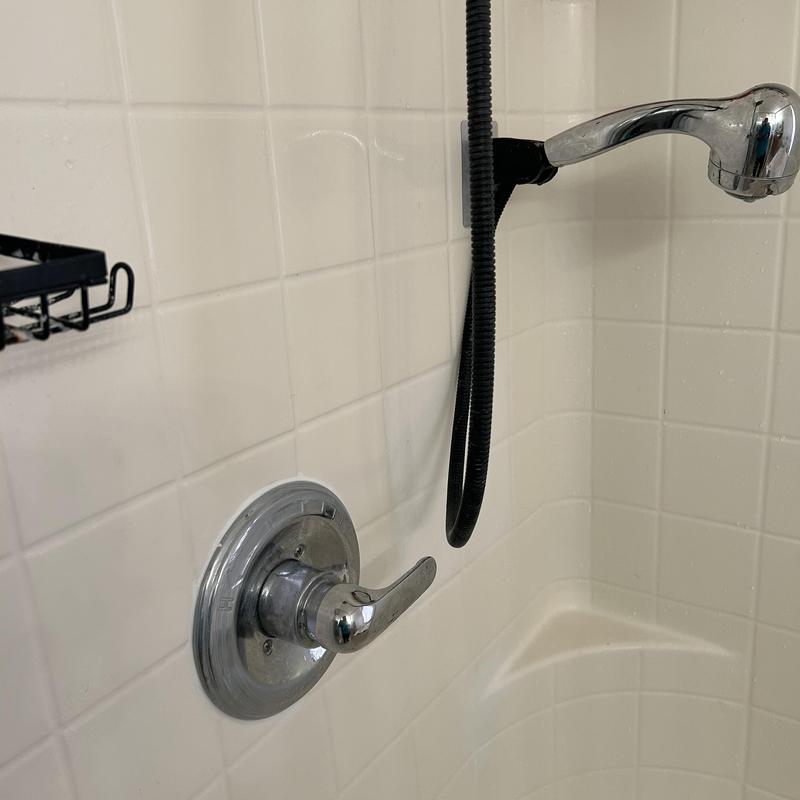 Shower valve and cartridge with chrome handle in tub