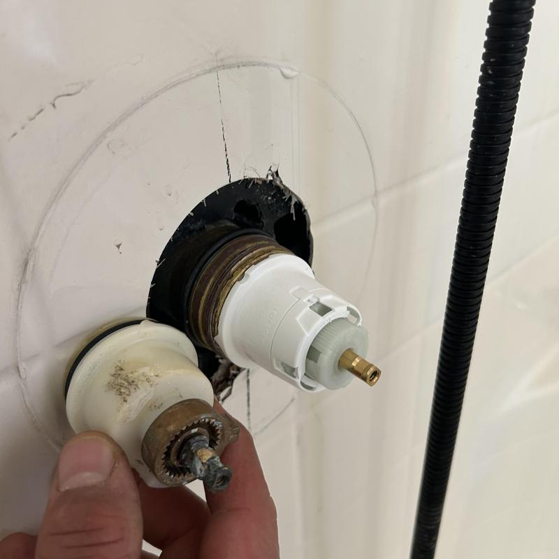 Delta shower valve cartridge replacement inside wall
