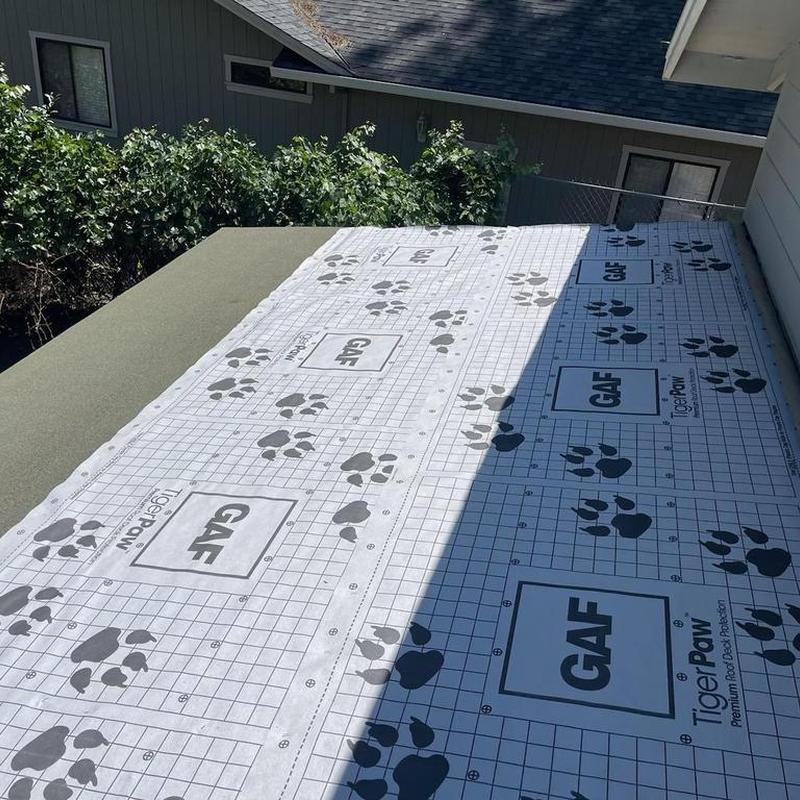 GAF Tiger Paw synthetic roof underlayment installation