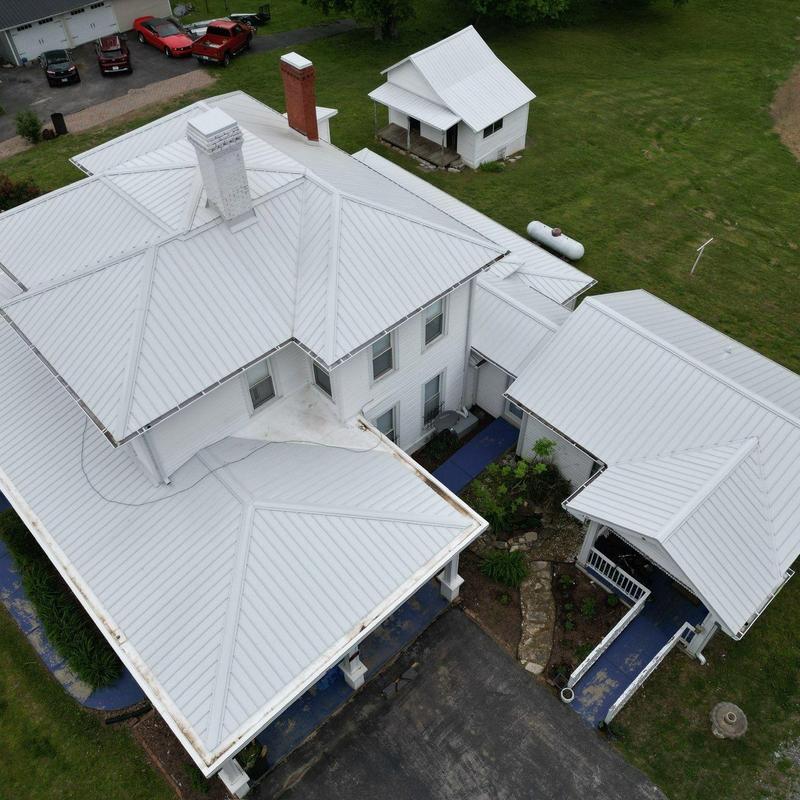 Metal roof system inspection on residential property