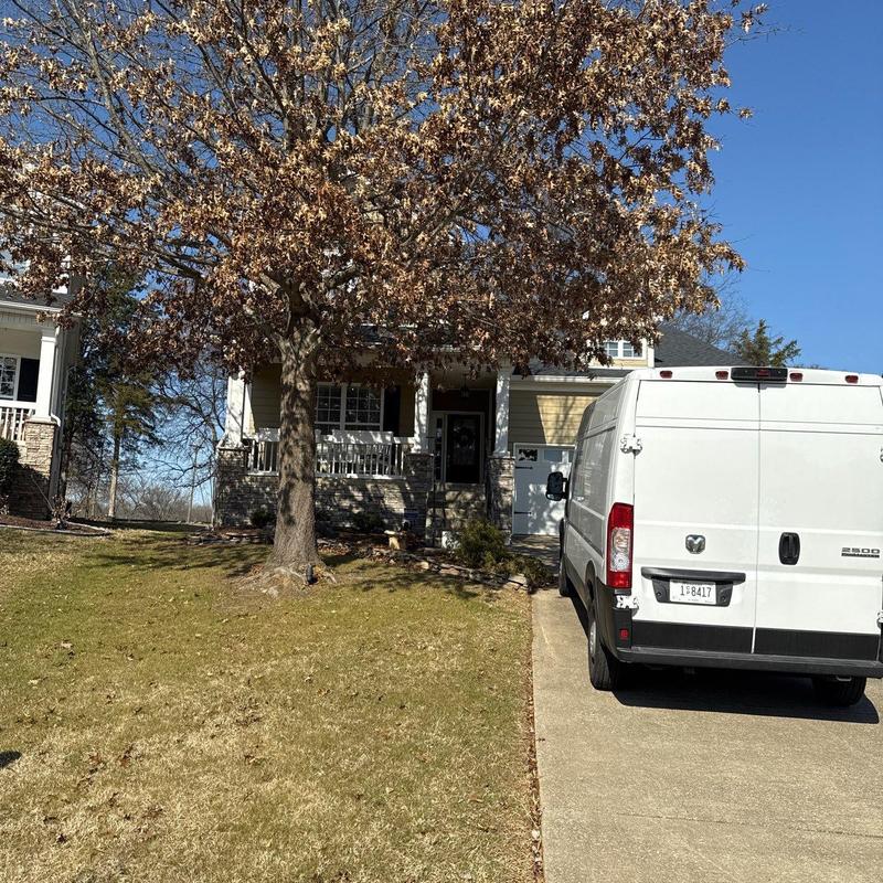 Roof shingles hail damage inspection with roofing van