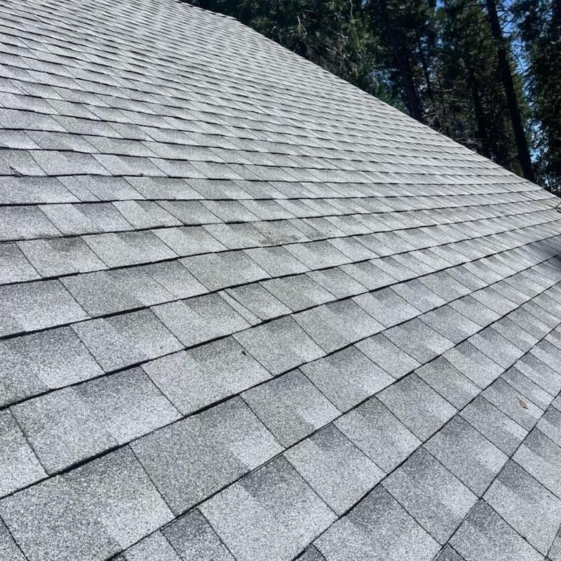 GAF lifetime asphalt shingle roof installation sunlight