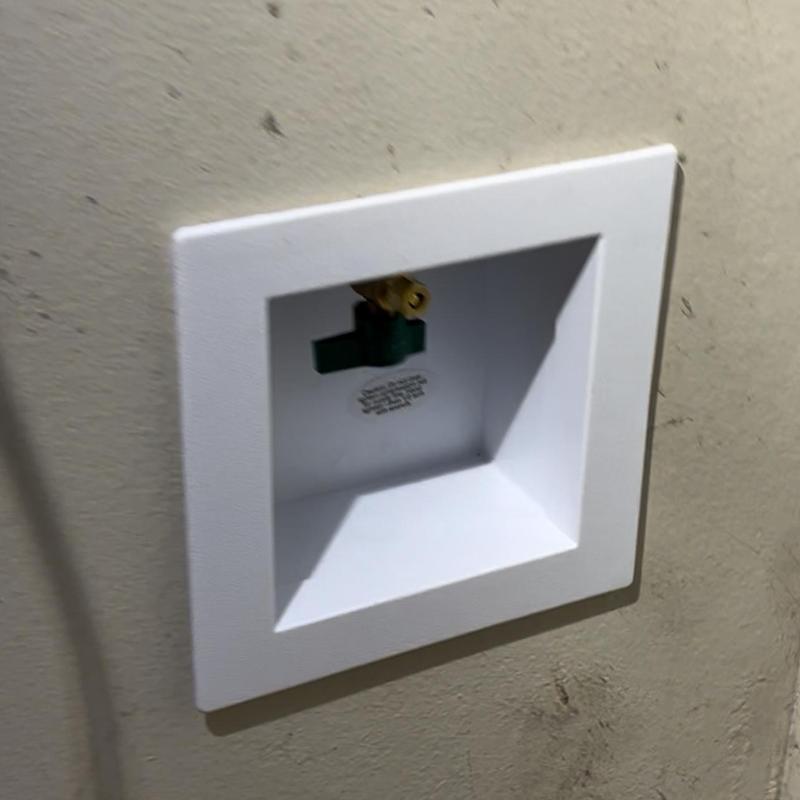 Washing machine water supply valve box installed in wall