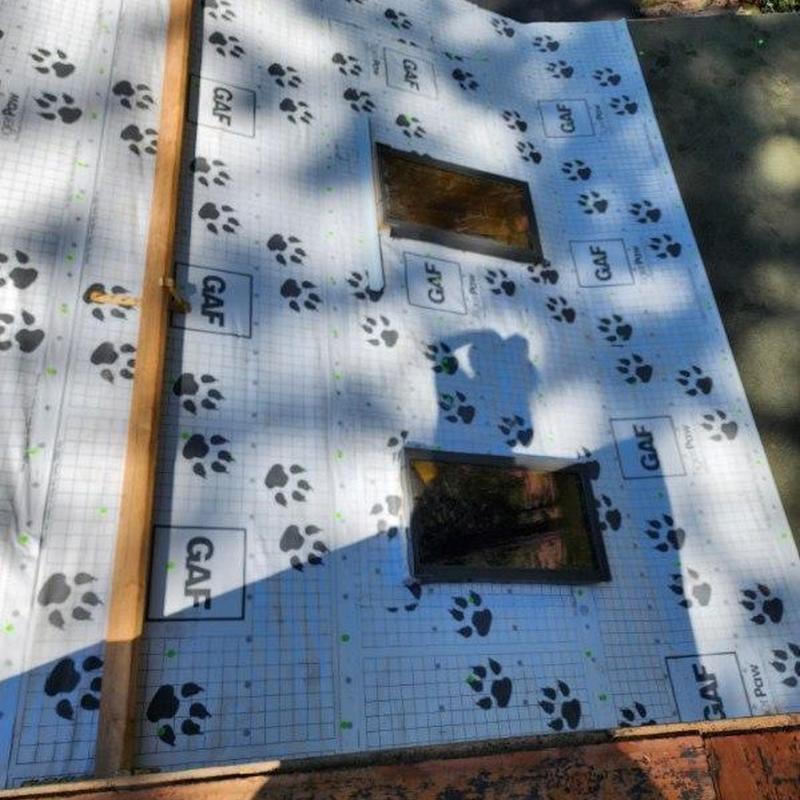 GAF synthetic roofing underlayment with skylights