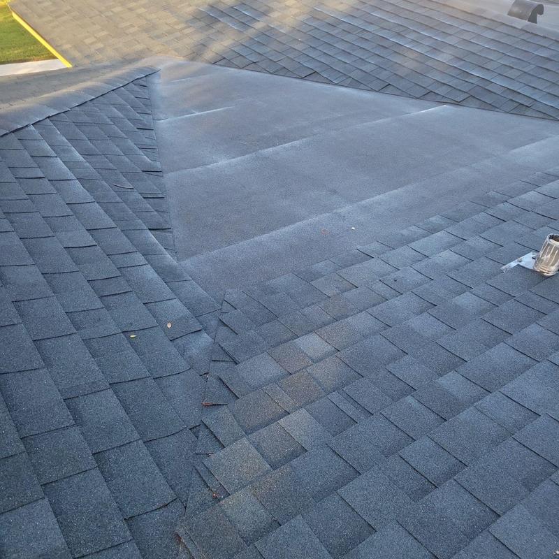 Owens Corning shingle roof with modified bitumen patch Owens Corning shingle roof with modified bitumen patch