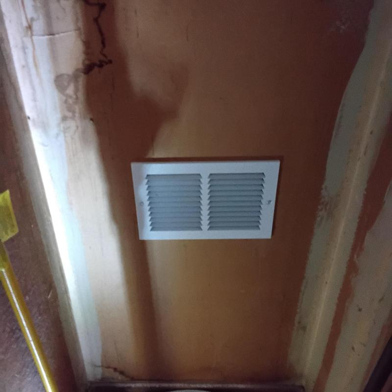 Air vent installation in interior wall cavity