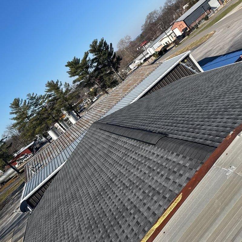 Asphalt shingle roof inspection with hail damage assessment