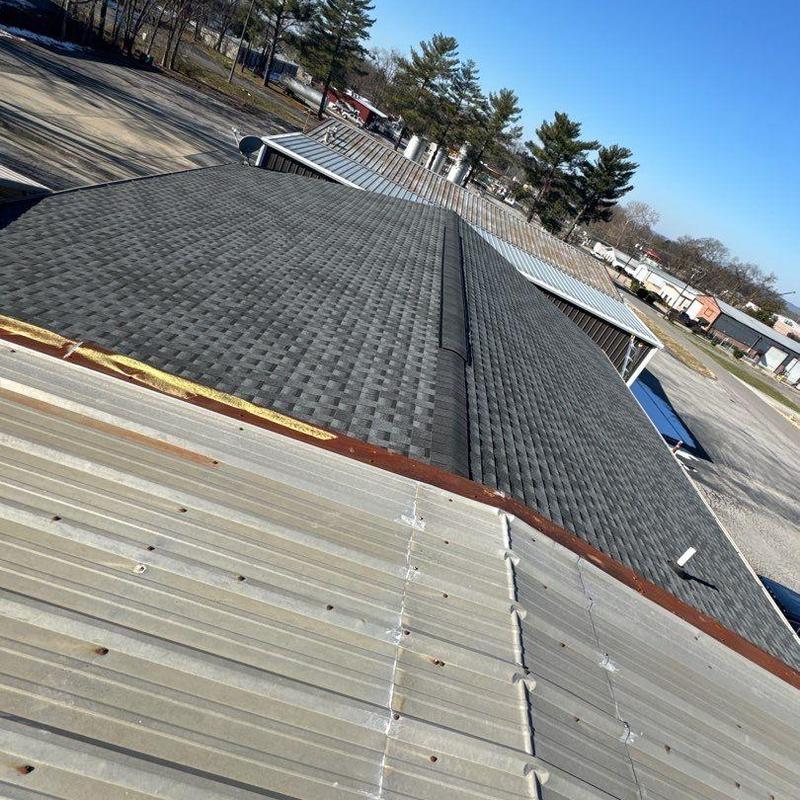 Asphalt shingle roof inspection on church building