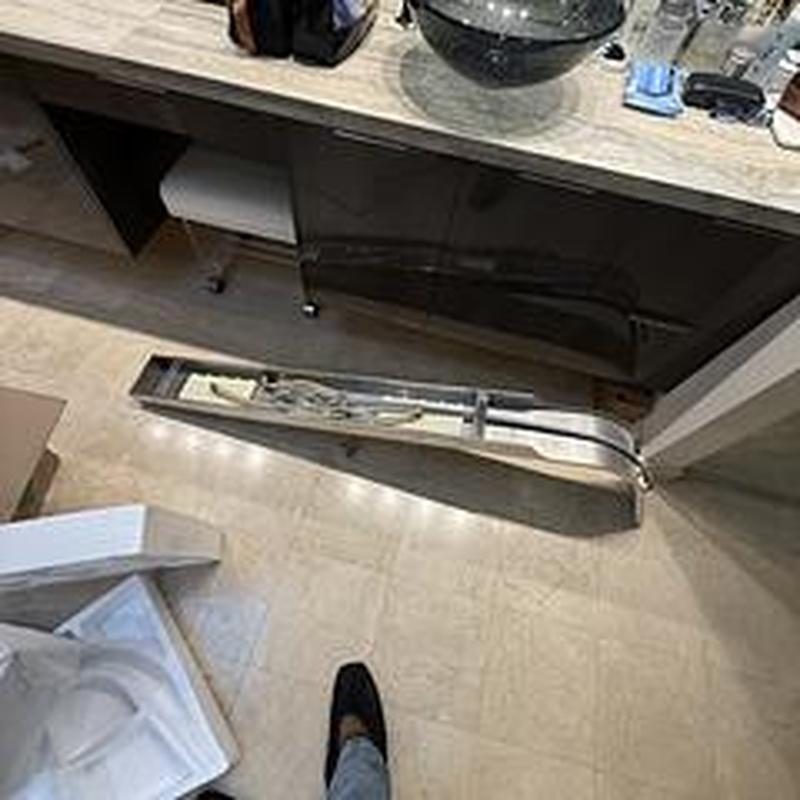 Shower tower unit removal and tile bracket installation