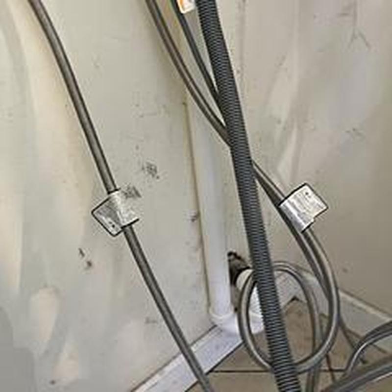 Kitchen sink PVC p-trap replacement and drain cable run