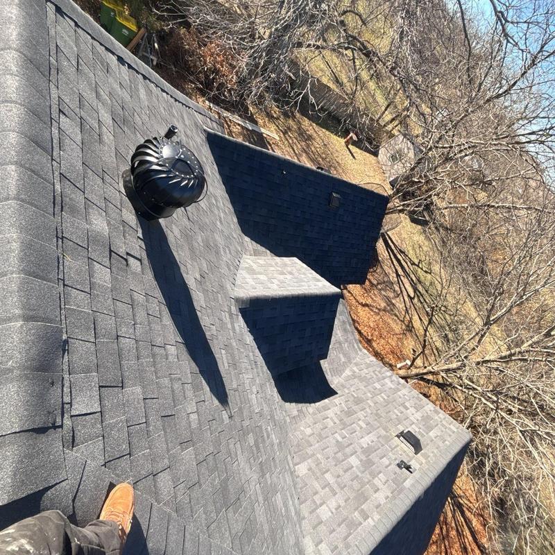 Owens Corning Onyx Black roof with turbine vent