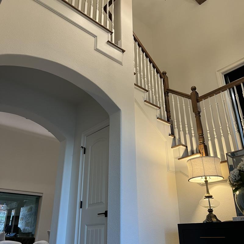 Interior wall and staircase painting with eggshell finish