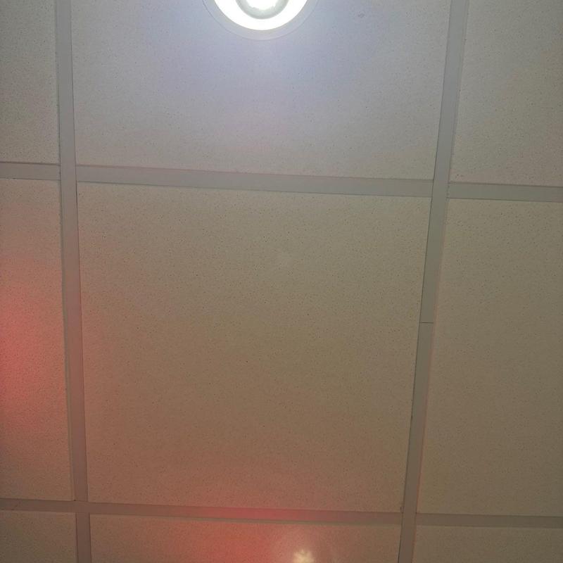 Commercial roof hail damage on surface and flashing components