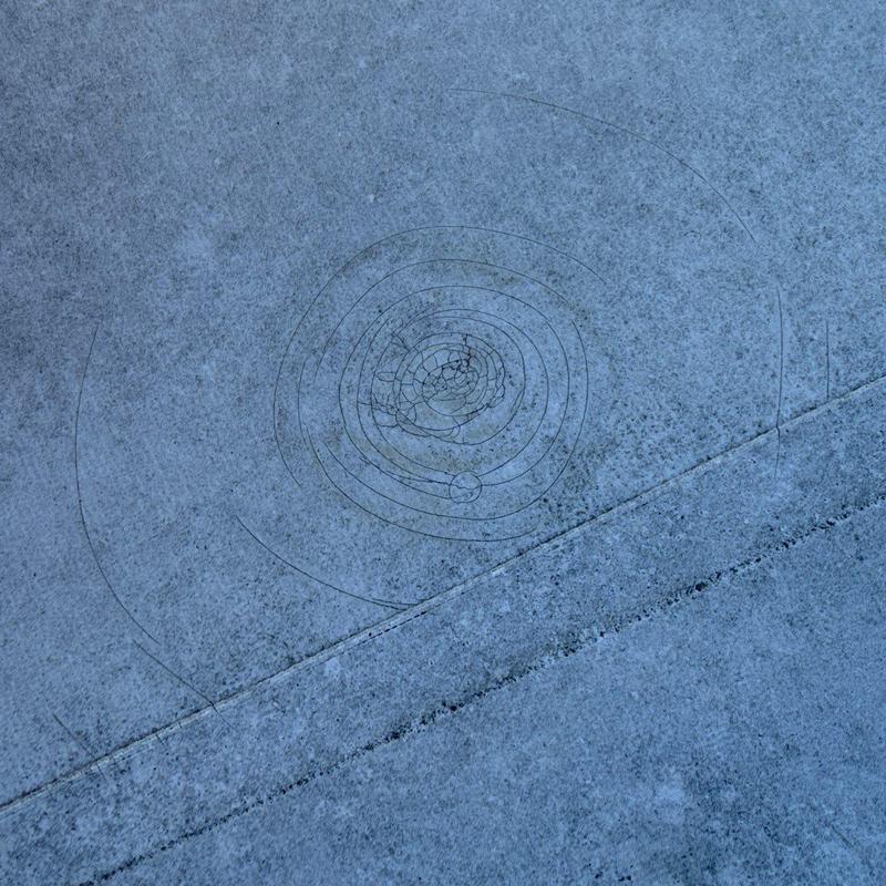 Commercial roofing membrane with hail damage cracks