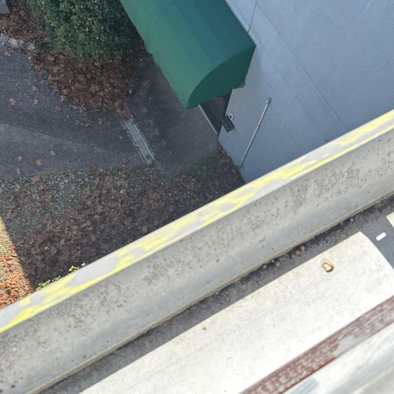 Commercial roof flashing with hail damage inspection