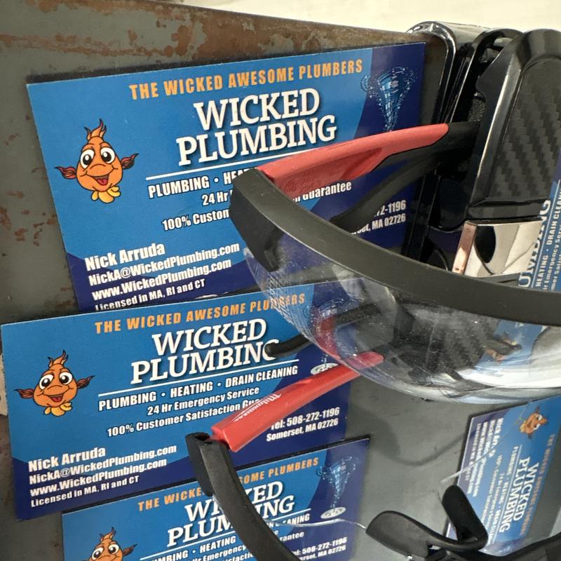 Boiler inspection and testing with safety glasses