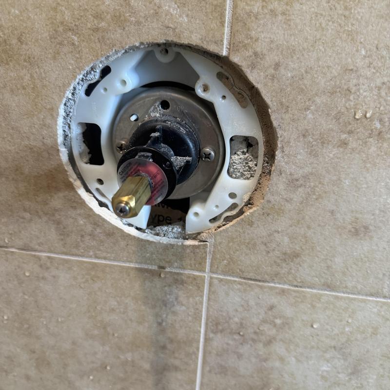 Kohler shower cartridge installation in tiled wall