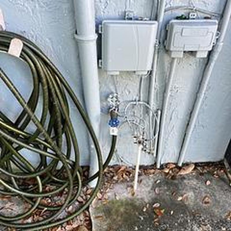 1-inch brass ball valve with PVC adapters installation