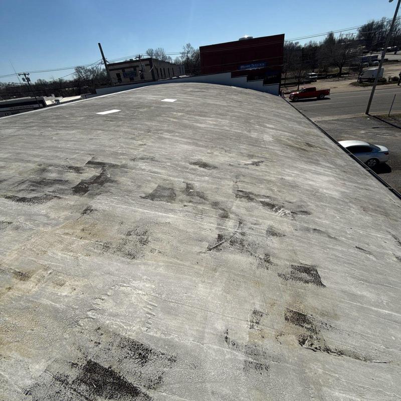 Flat roof membrane wear and damage inspection