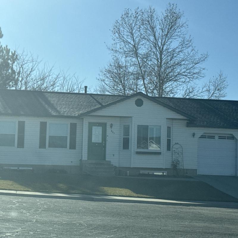 Asphalt shingle roof on single-story home
