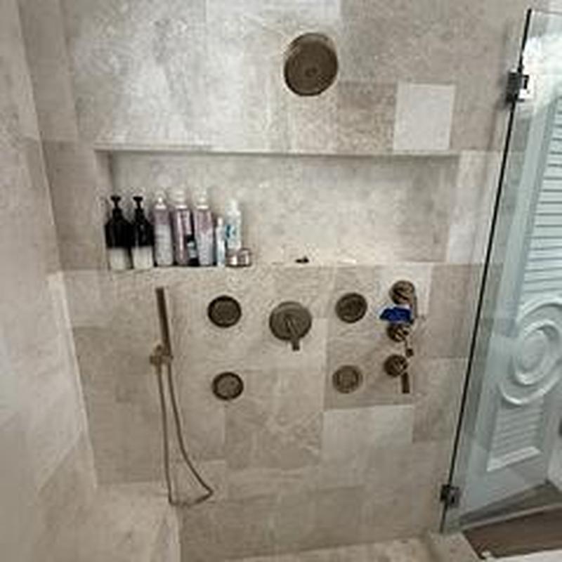 Thermostatic shower trim with handheld and showerhead installation