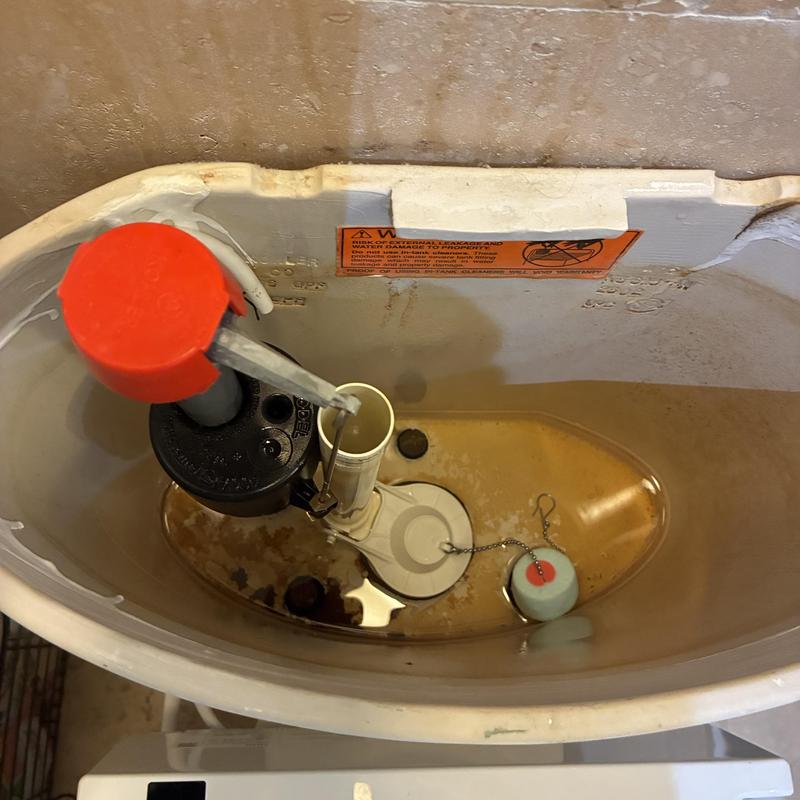 Toilet fill valve and flapper replacement inside tank