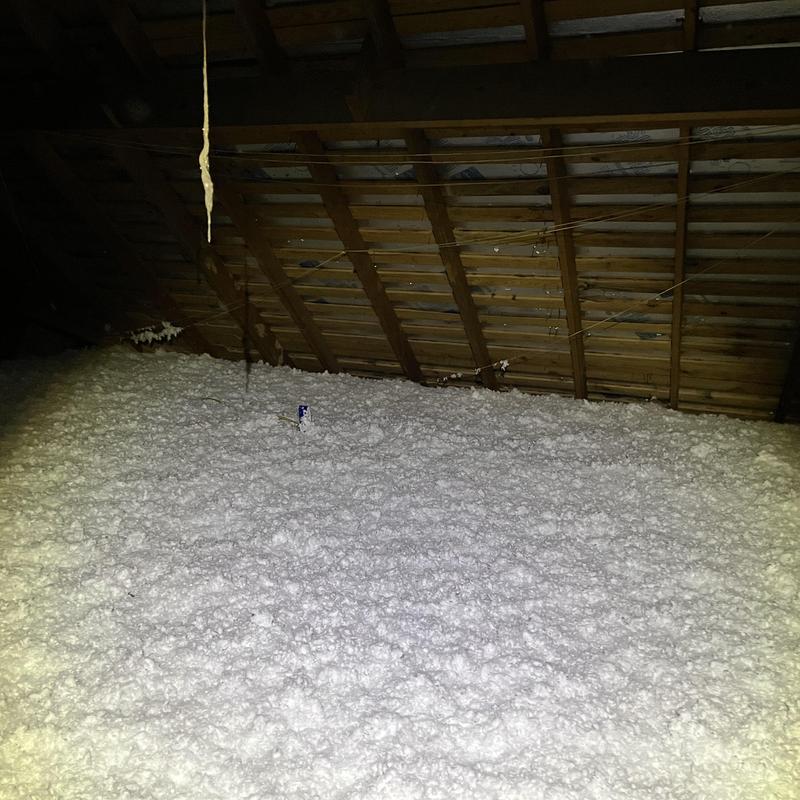 Attic insulation installed over attic floor in Fort Worth