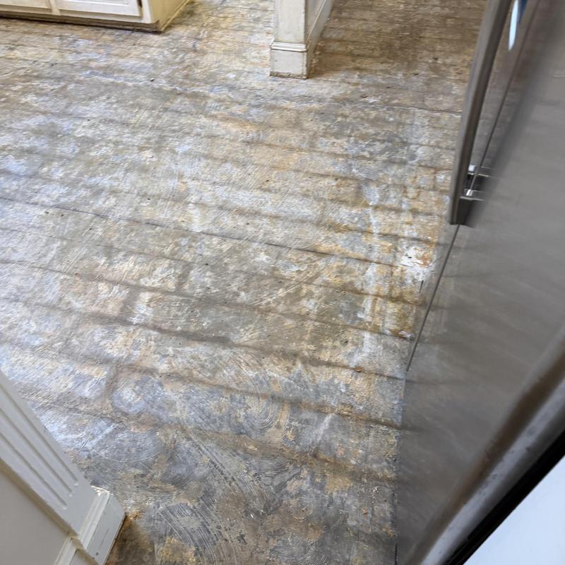 Subfloor surface prepped for new vinyl plank flooring Subfloor surface prepped for new vinyl plank flooring