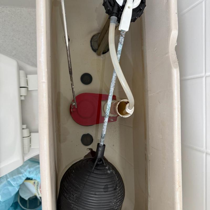 Toilet fill valve and supply line replacement inside tank