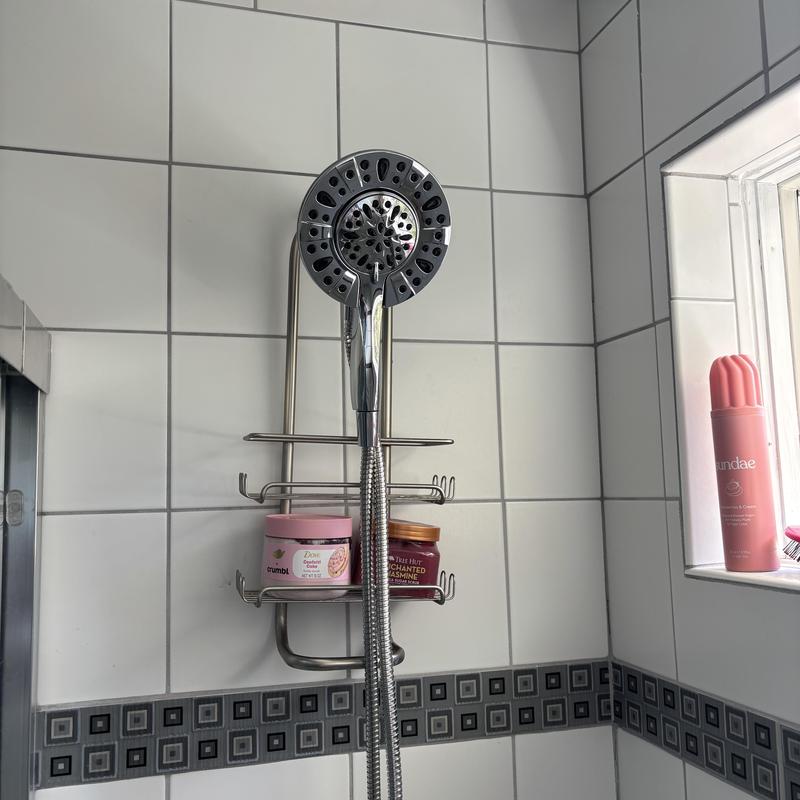 Shower drain with cleared hair and restored flow Shower drain with cleared hair and restored flow