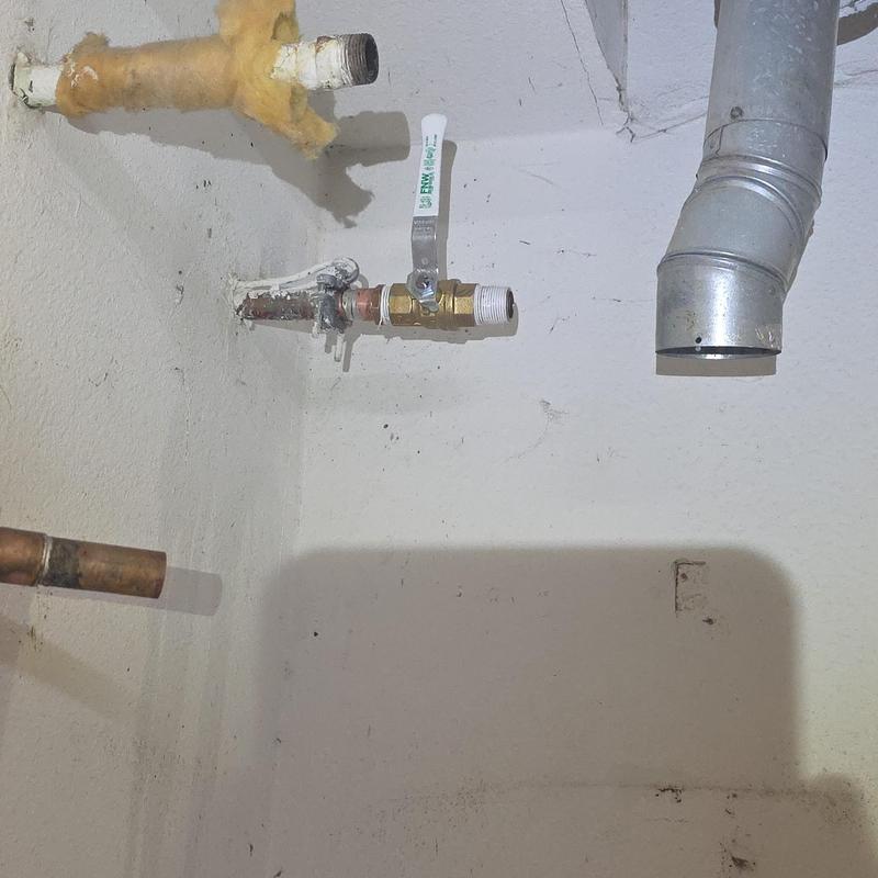 Gas shut off valve with supply line installation