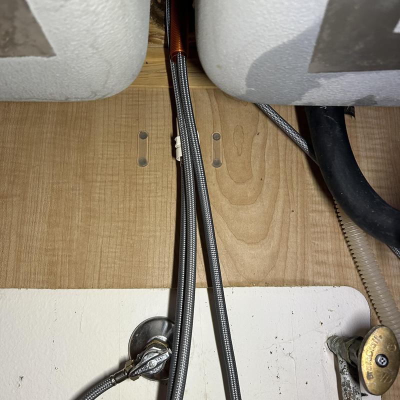 Moen kitchen faucet supply lines installed below sink