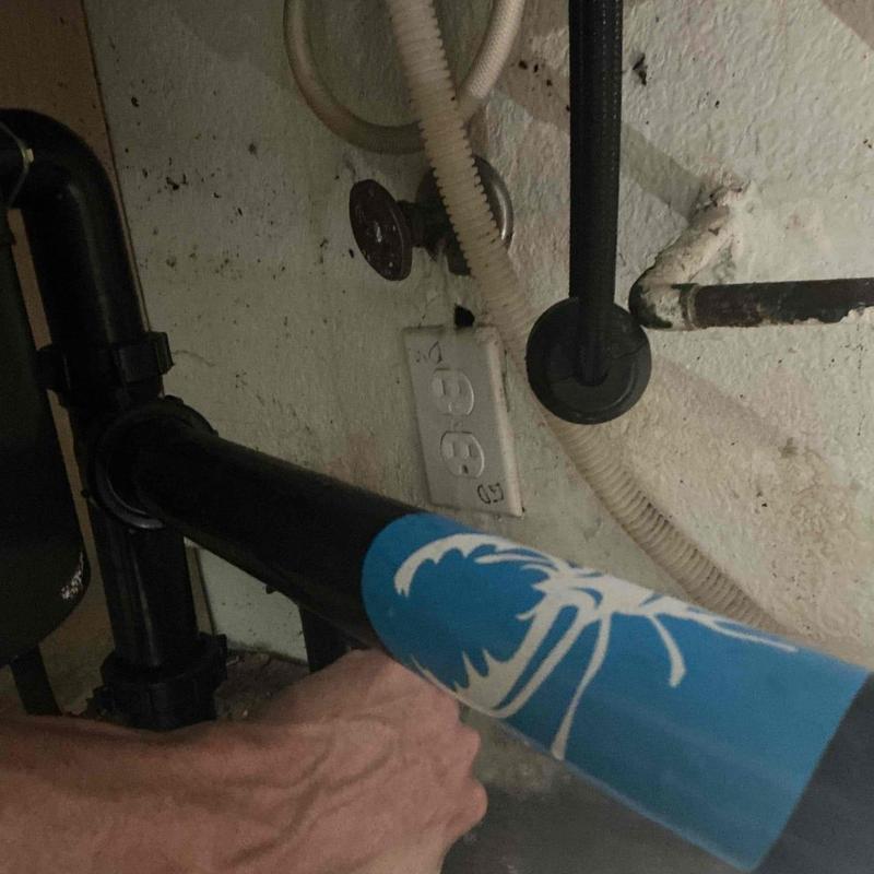 Angle stop valve replacement under sink installation