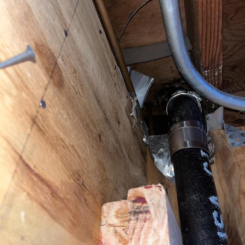 Kitchen sink cast iron to DWV drain line replacement