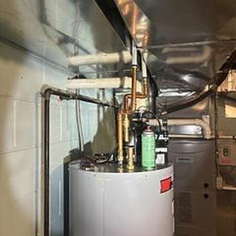 Water heater with piping and soft reset performed