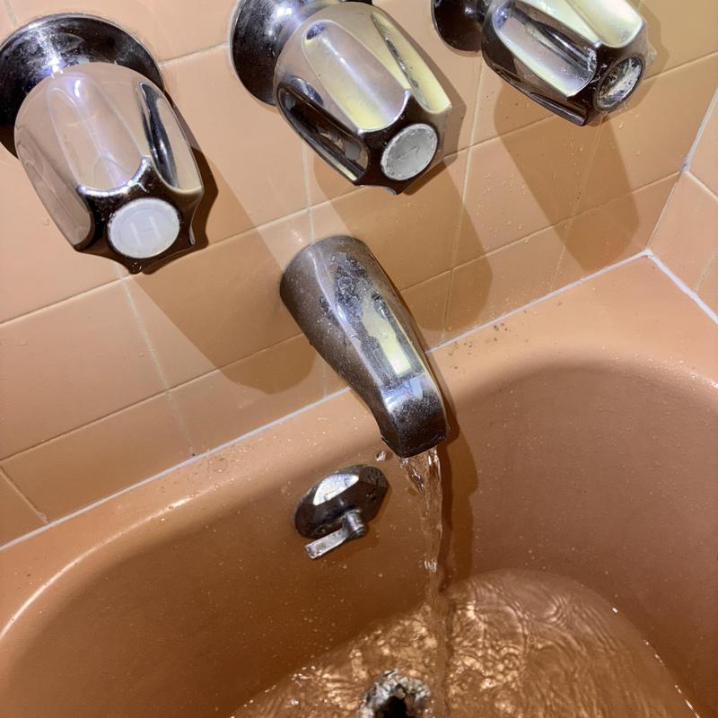 Price Pfister shower diverter stem and handle with water flowing